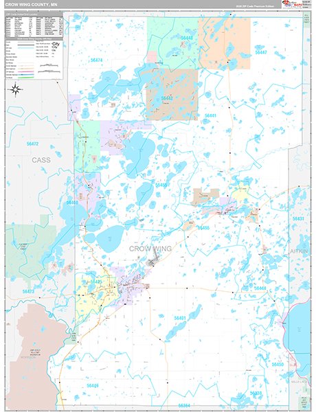 Crow Wing County, MN Wall Map